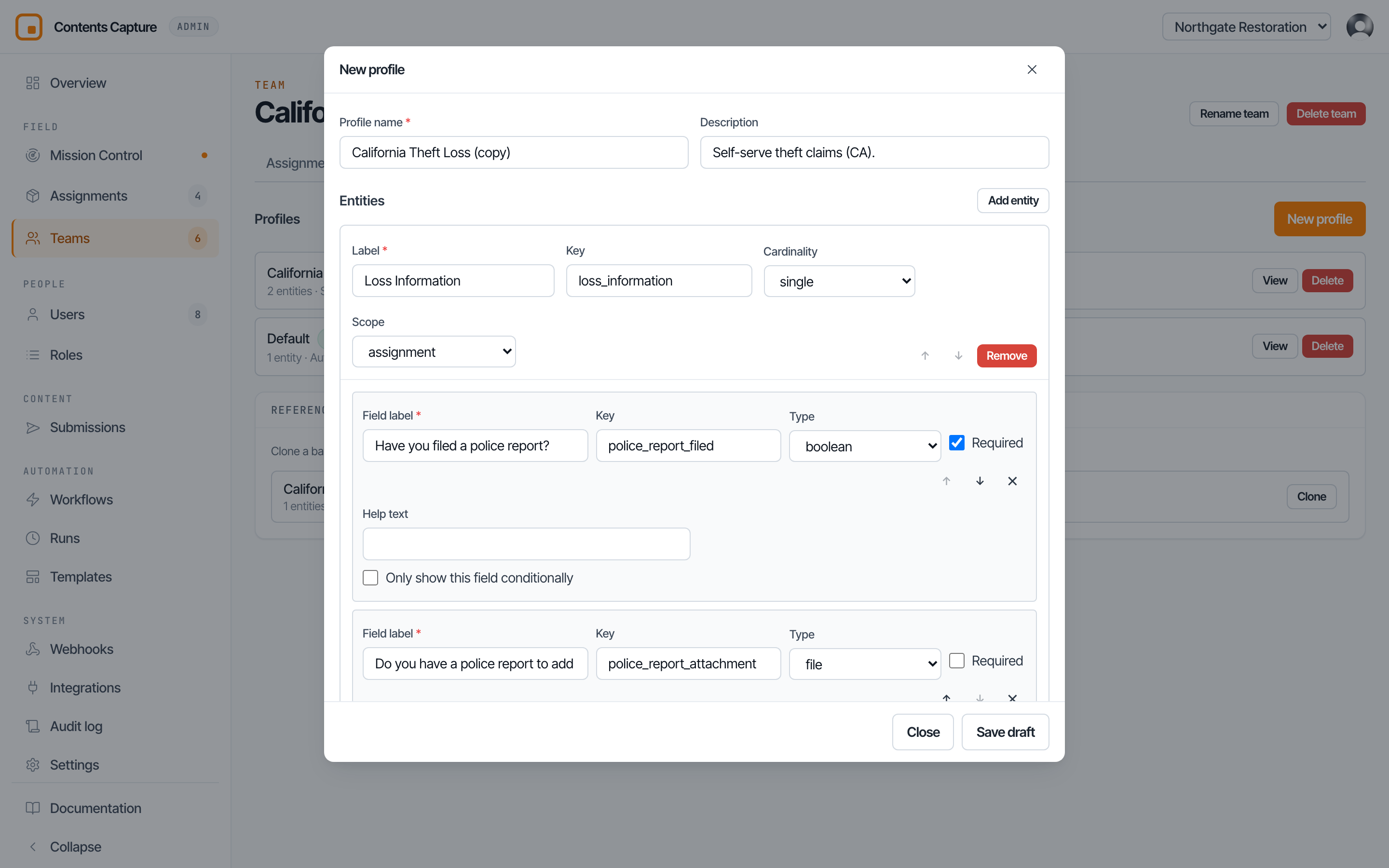 Cloning a profile